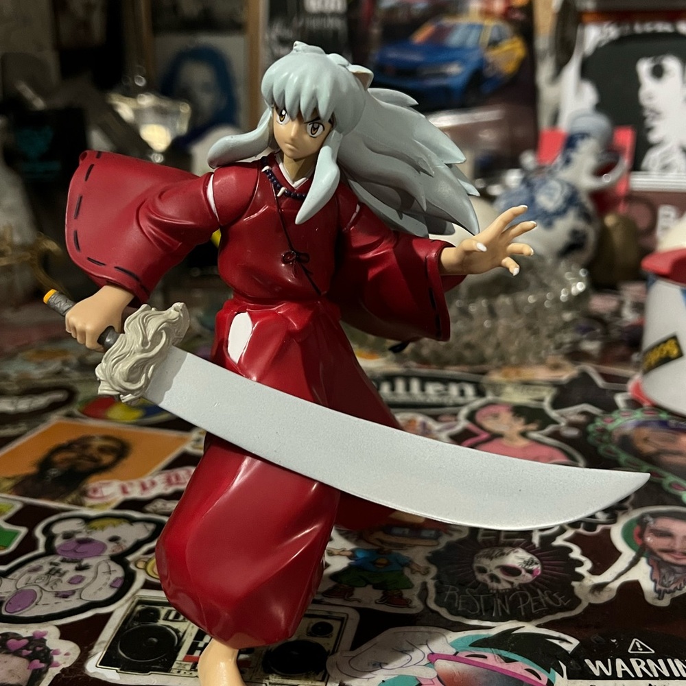 Red Anime Figure with Sword